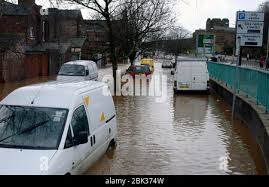 Flooding Carlisle Northern England January 2004
