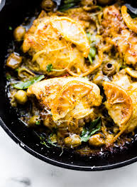 One Pan Lemon Sage Baked Chicken And Olives Paleo Recipe Baked Chicken Quick Healthy Meals Healthy Chicken Recipes