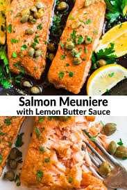 Even though he says he wants salmon meuniere, what he really wanted was hearty salmon meuniere, made with hearty salmon. Salmon Meuniere Easy Healthy Salmon Recipe