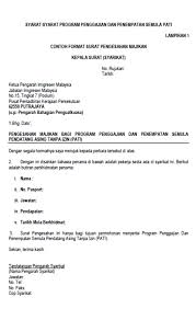 Contextual translation of contoh surat wakil urusan dokumen imigresen into english. Surat Wakil Beserta Salinan Kad Pengenalan