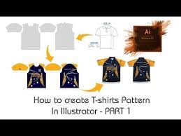 How To Create T Shirts Pattern In Illustrator Part 1 T Shirt Sublimation Printing Pattern Youtube Tshirt Pattern Sublimation Printing Illustration