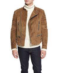Tom Ford Cafe Quilted Suede Biker Jacket Suede Jacket Men Suede Biker Jacket Suede Biker