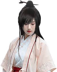 The style is widely associated with samurai warriors and sumo wrestlers. Amazon Com Women S Hanfu Costume Wig Traditional Ancient Chinese Girl Black Long Hair Asian Prindcess Cosplay Wig With Wooden Hairpin 01 Han Dynasty Princess Wig Clothing Shoes Jewelry