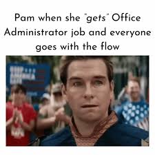 Pam Beesly: There are a few ways to get promoted. One is to wait for an  opening and apply for it. That's the main way. But this could work. :  r/DunderMifflin