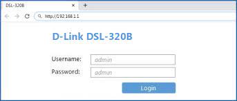D-Link DSL-320B - Default login IP, default username & password