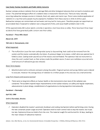 A nuclear fission is a typical decay in which an atom splits into smaller parts and emits a considerably large chernobyl nuclear power plant accident figure 2. Enviro 20 Case Study Nuclear Accidents
