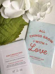 12 Seed Packet Favors Baby S Breath Seed Favors By Kraftandpoppy Seed Packets Favors Babys Breath Seed Favors