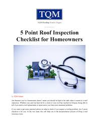 When creating a formal or organisation letter, discussion design as well as style is vital making an excellent initial perception. 5 Point Roof Inspection Checklist For Homeowners By Todd Daniel Issuu