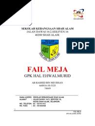2) guru kelas mengemaskini data murid dalam apdm. Fail Meja Gpk Hem Sk Shah Alam 1