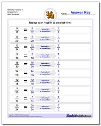 Reducing Fraction Worksheets 3 Simplest Form Worksheet Reducing Fraction Worksheets Simple Fractions Fractions Worksheets Reducing Fractions