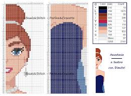 Free disney princess cross stitch bookmark patterns. Anastasia A Teatro Con Dimitri Disney Cross Stitch Cross Stitch For Kids Cross Stitch Bookmarks