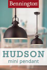 Bennington Ipl222b01 Orb Gd Hudson 1 Light Mini Pendant With Oil Rubbed Bronze Metal Shade Single Pendant Lighting Pendant Lighting Kitchen Island Lighting