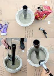 Learn to make a diy umbrella stand and planter that will stand up to strong winds. Diy Patio Umbrella Stand Tutorial