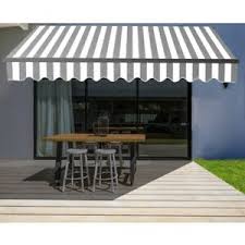 Descubre la mejor forma de comprar online. Aleko Motorized Retractable Home Patio Canopy Awning 10 X8 Grey White Ebay