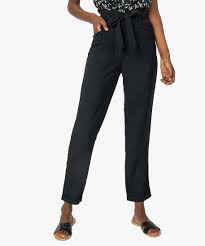 Confectionné dans une texture de coton élasthanne uni selon le process innovant waterless réduisant la consommation d'eau. Pantalon Femme Coupe Carotte A Taille Elastiquee Gemo
