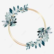 Spesifikasi undangan frame foto softcover: Green Leaves Watercolor With Golden Frame Watercolor Clipart Flower Wedding Png And Vector With Transparent Background For Free Download