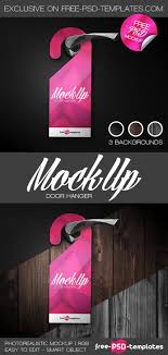 Free Door Hanger Mock Up On Behance Door Hanger Template Door Hangers Mockup