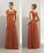 Long Orange Bridesmaid Dresses