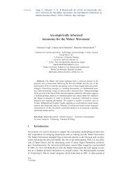 Pdf An Empirically Informed Taxonomy For The Maker Movement