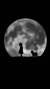 Moon Dog Girl Love Moon Wallpaper Girl Wallpaper