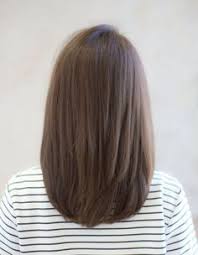 U shaped haircut for medium hair. Round One Length Hair Cut