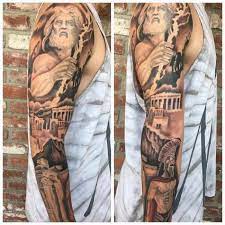 3d spartan tattoo on left half sleeve. 90 Legendary Spartan Tattoo Ideas Discover The Meaning