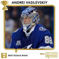 After years of goaltending futility, the tampa bay lightning look to finally have some wealth at arguably hockey's most important position. Nhl On Twitter The Winner For Best Goalie Mask Is Andrei Vasilevskiy His Cage Changes Color Based On The Surrounding Temperature Who Got Snubbed Let Us Know Nhlfanchoice Https T Co Fxoxrmc4bn
