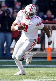 Ohio State Buckeyes Quarterback Dwayne Haskins Runs For Yardage Ohio State Buckeyes Ohio State Buckeyes Football Ohio State