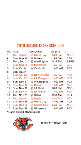 The schedule includes opponents, date, time, and tv network. 2019 2020 Chicago Bears Lock Screen Schedule For Iphone 6 7 8 Plus