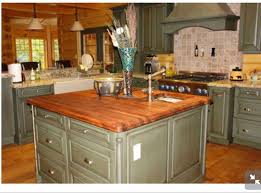 green kitchen cabinets