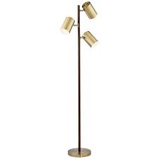 Donatello Walnut And Brass 3 Light Tree Floor Lamp 18x01 Lamps Plus Floor Lamp Tree Floor Lamp Brass Floor Lamp