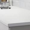 You can cut the worktop to the length you want and cover the edges with the 2 included edging strips. 1