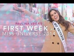 La segunda dama ha paulina vega ganadora de miss universo 2014. Paulina Vega S First Week As Miss Universe 2014 Youtube