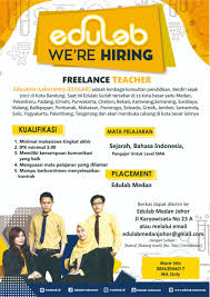 Inilah lowongan kerja hotel terbaru di purwakarta 2021. Lowongan Kerja Medan Terbaru Freelance Teacher Di Educatiob Laboratory Edulab Medanloker Com Lowongan Kerja Medan