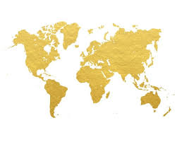 Gold World Map Art Print By Bysamantha Samantha Ranlet Society6 Gold World Map World Map Art World Map Poster