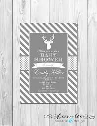 Deer Baby Shower Invitation Deer Baby Shower Grey And Etsy Deer Baby Shower Invitations Deer Baby Showers Baby Shower