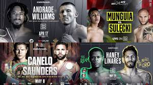 Ali vs salek sheffield arena car park, yorkshire, united kingdom. Everythingboxing On Twitter Dazn Usa Updated Boxing Schedule Daznboxing April 17 Andradewilliams April 24 Munguiasulecki May 8 Canelosaunders May 29 Haneylinares Https T Co Dgsj58p1xh