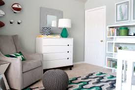 A scandinavian baby room decor is hard to resist with its simple elegance and woody elements. Modern Sports Nursery Project Nursery