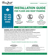 Check spelling or type a new query. Installation Guide For Floor And Roof Framing With