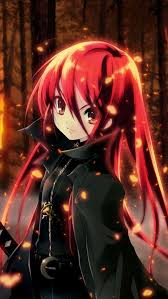 4k ultra hd 8k ultra hd. Red Hair Anime Girl In The Forest Iphone X 8 7 6 5 4 3gs Wallpaper Download Iwall365 Com