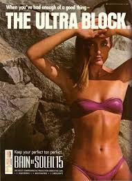 1982 Bain De Soleil Suntan Lotion Bikini Print Ad Advertisement Vintage Vtg 80s Ebay Sun Tan Oil Vintage Bikini Perfect Tan