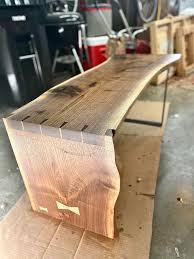 An american walnut and oak coffee table. Live Edge Walnut Coffee Table Complete With Dovetails And Bowties Woodworking