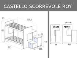 Inferiore cm 23 / superiore cm 135. Letto A Castello Altezza