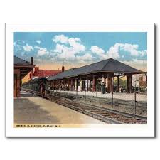 Train Depot Passaic New Jersey Vintage Vintage Postcard Postcard Train Depot
