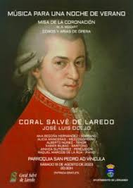 Actuación de la Coral Salvé de Laredo este sábado 19 de agosto a las  20:30Hrs. en la iglesia de San Pedro ad Vincula