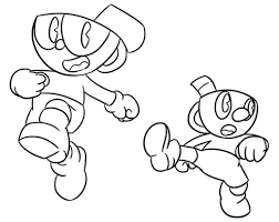 Coloring pages of bosses and twin brothers cuphead and mugman. Cuphead 3 Coloring Page Free Printable Coloring Pages For Kids