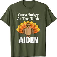Thanksgiving turkey recipes are the star of the show on that third thursday of november. Amazon Com Kids Personalized Shirt Thanksgiving Aiden Turkey Shirt Clothing