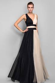 Hualong Elegant Black And White Evening Party Gowns Evening Dresses Long Ruffle Prom Dress Chiffon Party Dress