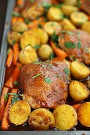 Garlic Ranch Roasted Chicken And Veggies Recipe Sheet Pan Meals Chicken Roasted Chicken Thighs Pan Roasted Chicken Thighs