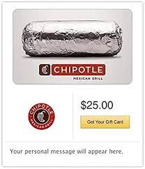 Amazon Com Gift Card Chipotle Chipotle Gift Card Gift Card Cards